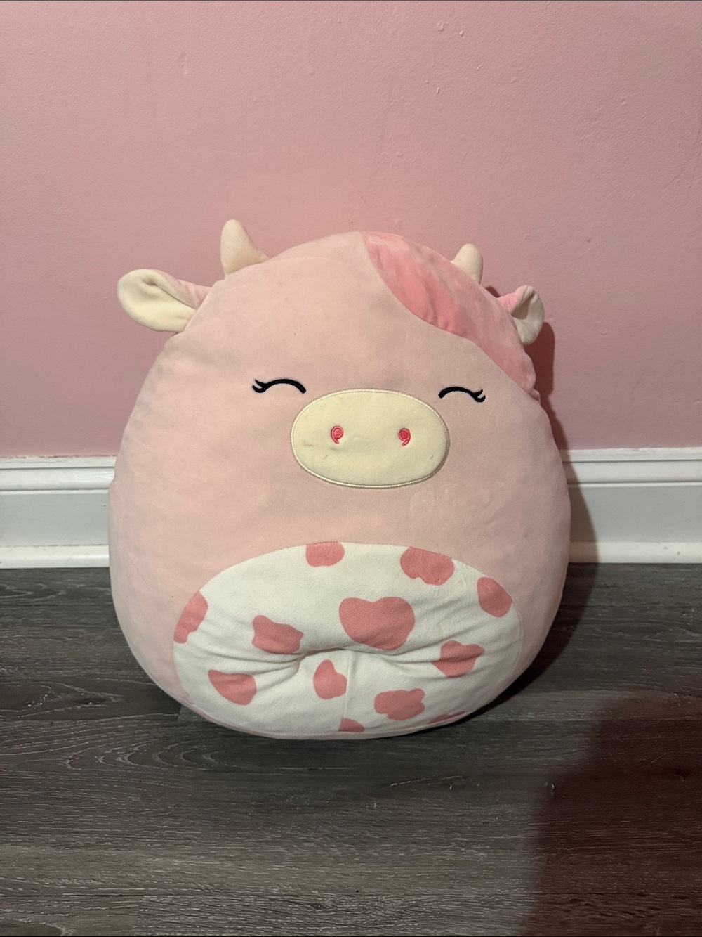 Squishmallows Pink Cream Cow Plush